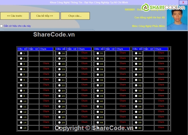 mô hình 3 lớp c#,phần mềm thi trắc nghiệm,code thi trắc nghiệm,full code